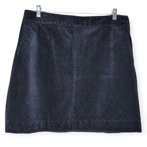 Talbots navy corduroy short skirt with side pockets, Women's size 16